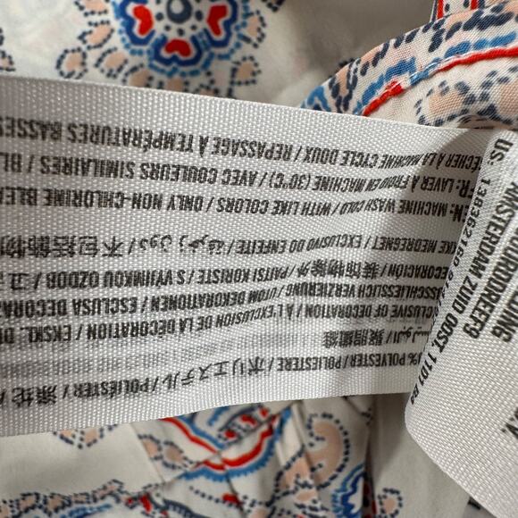 Abercrombie & Fitch Paisley Ruffle Hem Tank Top Size X-Small Strappy V-Neck - Picture 7 of 8